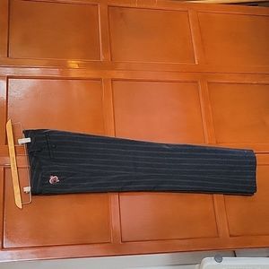 Guess Black Pinstripe Straight-Leg Pants